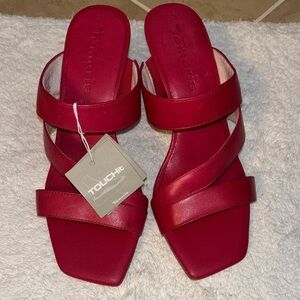 Tamaris Leather Pink/Red Sandals